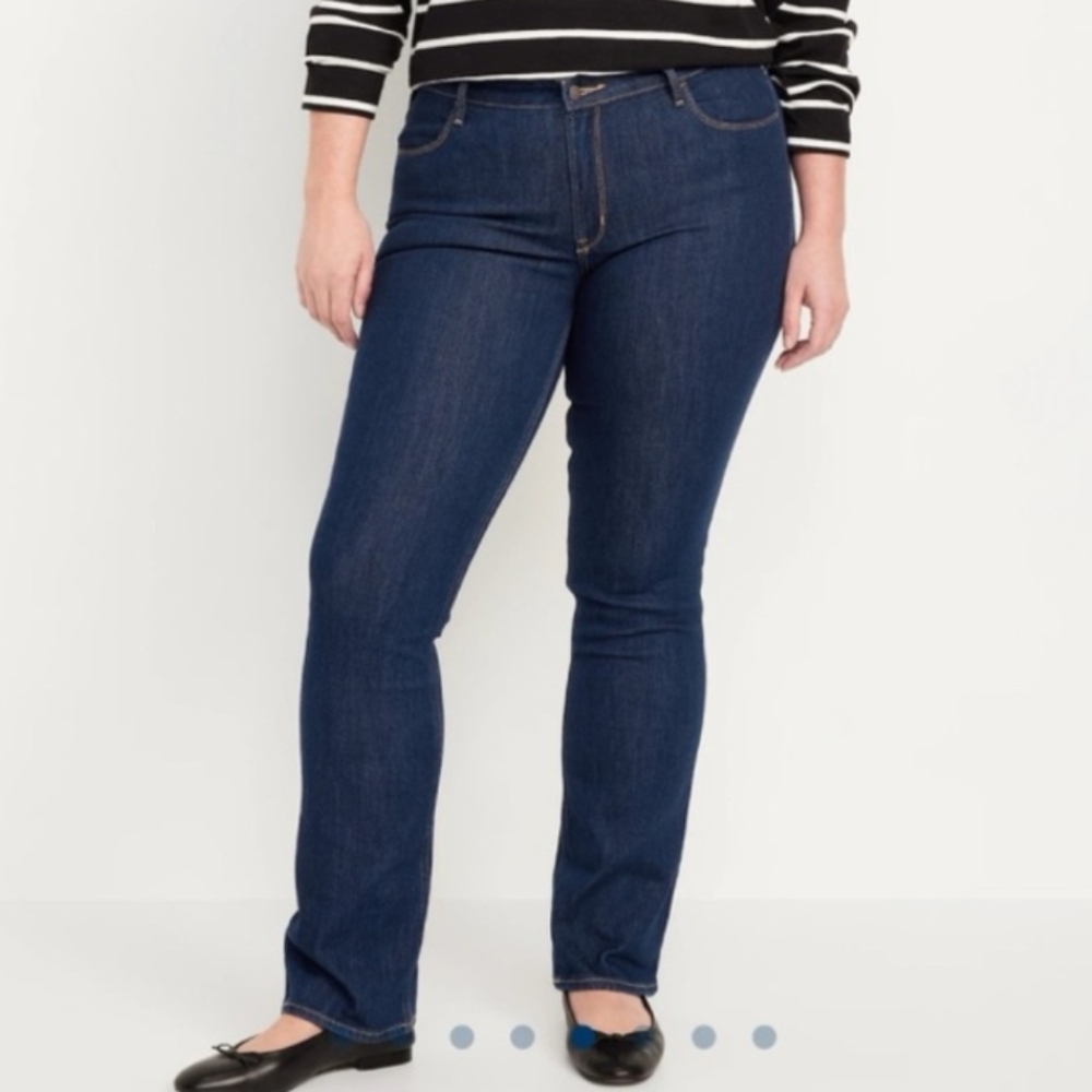 Old Navy Original Boot-Cut Jeans Women’s Size 12 Dark Wash Blue
